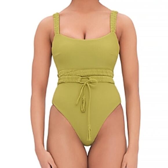 Andrea Iyamah Women's Anti Belted One-Piece in Wasabi Small $214 - Picture 1 of 14